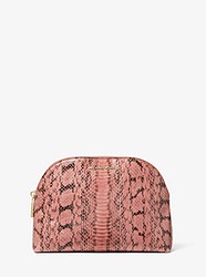 Large Snakeskin Travel Pouch - ROSE - 32H8TF9T2E