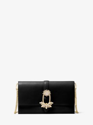 Michael Kors Cece Large Leather Convertible Crossbody Bag - Black