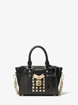 michael kors black studded crossbody