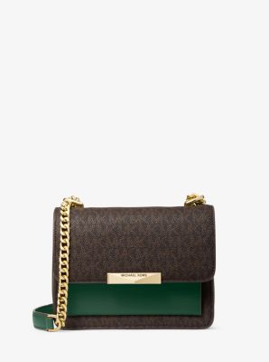 Jade Extra Small Logo and Leather Crossbody Bag Michael Kors