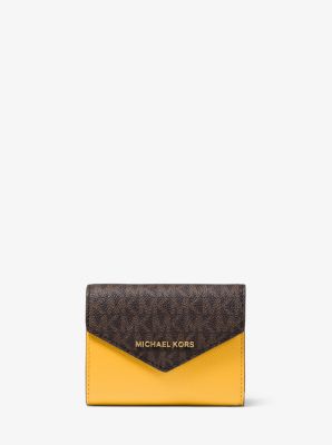 Medium Logo and Leather Envelope Wallet | Michael Kors