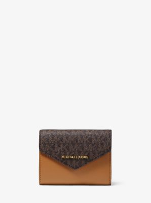 Medium Logo and Leather Envelope Wallet | Michael Kors