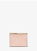 Portefeuille enveloppe de taille moyenne en cuir à grain croisé à blocs de couleurs image number 2