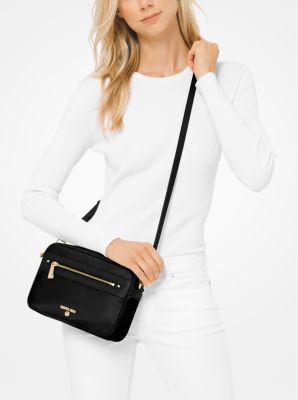 Large Nylon Gabardine Crossbody Bag