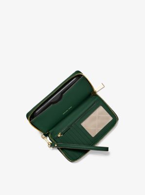 michael kors large leather smartphone wristlet