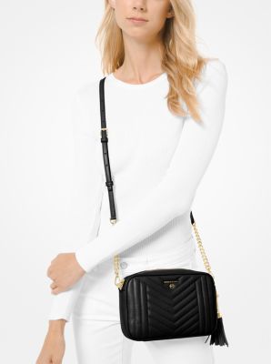 Women's Michael Kors Camera Bag Chain Shoulder Bag Black