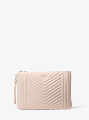 Jet Set Extra-Large Quilted Leather Pouch | Michael Kors