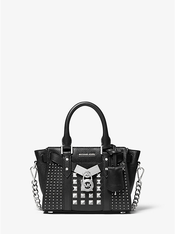 Nouveau Hamilton Extra-Small Studded Pebbled Leather Crossbody Bag image number 0