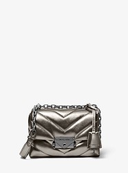 Cece Extra-Small Quilted Metallic Leather Crossbody Bag - ANTHRACITE - 32H9U0EC1K