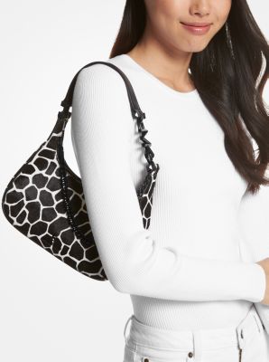 Parker Medium Animal Print Calf Hair Shoulder Bag