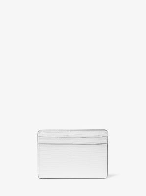 Jet Set Lizard Embossed Leather Card Case image number 1