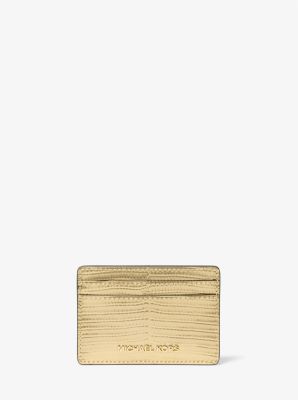 Jet Set Travel Saffiano Leather Card Case Lanyard Michael Kors