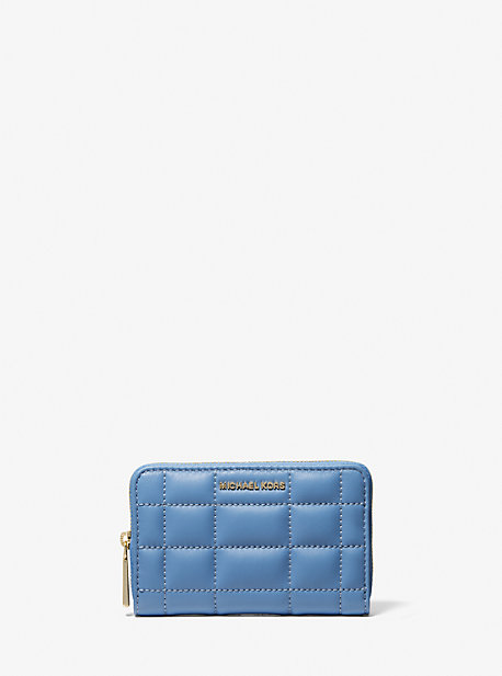 Michaelkors Small Quilted Leather Wallet,FRENCH BLUE