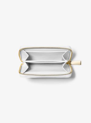 Small Quilted Leather Wallet in OPTIC WHITE | Michael Kors