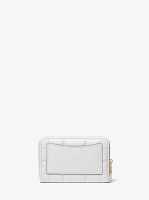 Small Quilted Leather Wallet in OPTIC WHITE | Michael Kors