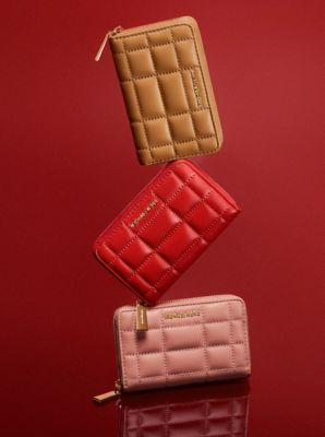 Small Quilted Leather Wallet | Michael Kors Canada