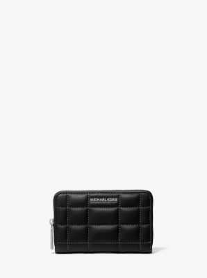 Michaelkors Small Quilted Leather Wallet,BLACK