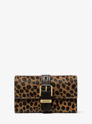 Nolita Medium Cheetah Print Calf Hair Tri-Fold Wallet image number 0