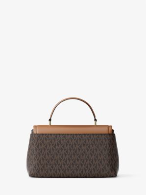 Tribeca Extra-Small Signature Logo Satchel in BRN/ACORN | Michael Kors