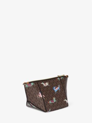 Jordi Small Signature Logo Convertible Crossbody Bag in BRN/ACORN | Michael Kors