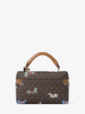 Tr&egrave;s petit sac &agrave; bandouli&egrave;re Jana &agrave; logo Signature in BRONZE/NOISETTE | Michael Kors