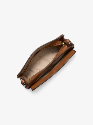 Becca Small Signature Logo Stripe Crossbody Bag in BRN/ACORN | Michael Kors