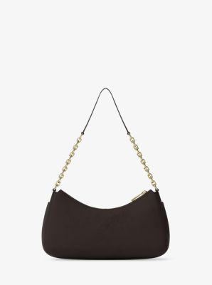 Nolita Medium Nubuck Chain Pochette in CHOCOLATE | Michael Kors