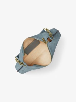 Pochette Nolita media in nabuk con catena in CHAMBRAY | Michael Kors