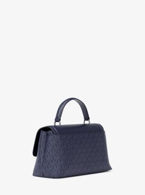 Tribeca Extra-Small Signature Logo Satchel in DRESS BLUES | Michael Kors
