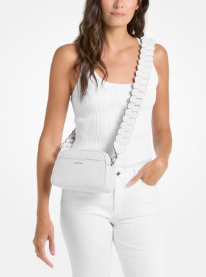 Petit sac à bandoulière pour appareil photo Jet Set en cuir orné d’un cœur