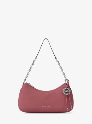 MK Pochette Nolita Medium Aus Nubuk Mit Kette - Rosa