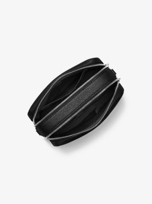 Bryant Medium Studded Pebbled Leather Camera Crossbody Bag in BLACK | Michael Kors