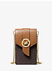 Small Logo and Leather Smartphone Crossbody Bag image number 0