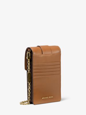 Small Logo and Leather Smartphone Crossbody Bag image number 2