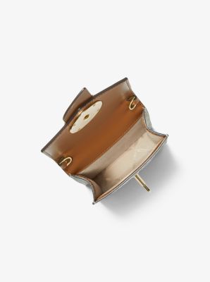 Small Logo and Leather Smartphone Crossbody Bag