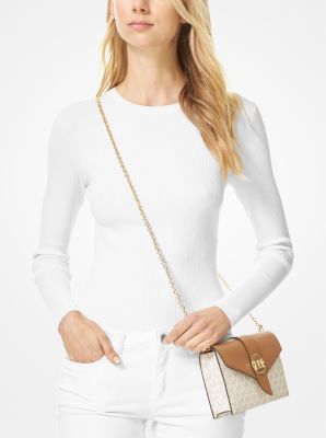 michael kors medium logo convertible crossbody bag bisque｜TikTok Search