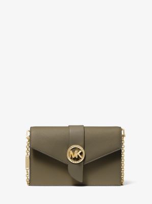 Medium Leather Convertible Crossbody Bag | Michael Kors