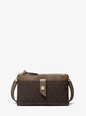 Medium Logo Double-Zip Crossbody Bag image number 0