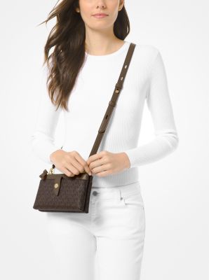 Medium Logo Double-Zip Crossbody Bag image number 3