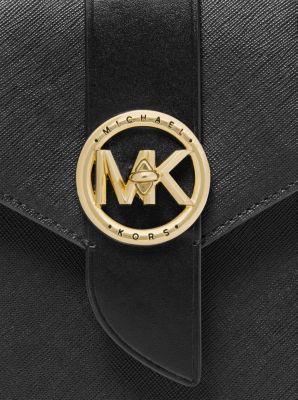 Saffiano Leather Smartphone Logo Crossbody Bag