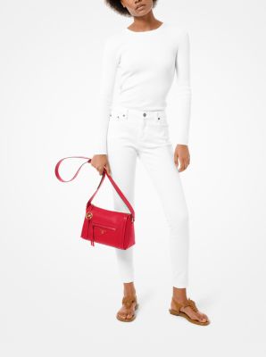 Borsa a tracolla Carine grande in pelle martellata image number 3