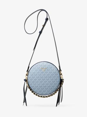 Delancey Medium Two-Tone Logo and Leather Canteen Crossbody Bag | Michael  Kors