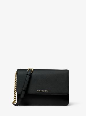 michael kors saffiano crossbody bag black