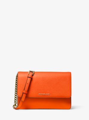 gusset saffiano leather crossbody