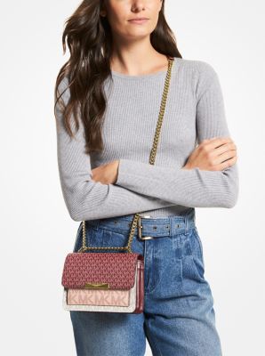 Jade Extra Small Tri Color Logo Crossbody Bag