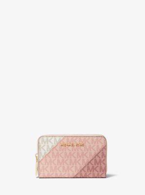 Descubrir 33+ imagen michael kors small color-block logo wallet