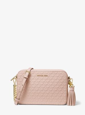 michael kors ginny medium pebbled leather crossbody