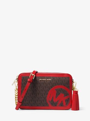 Michael kors ginny medium logo crossbody best sale bag