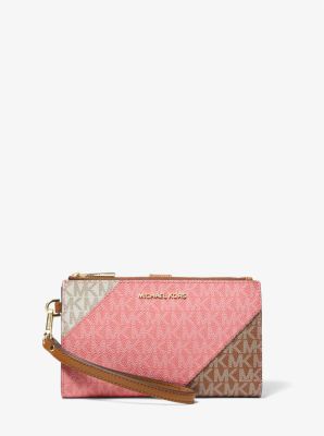 Michael Kors Adele Color-block Logo Smartphone Wallet In Pink | ModeSens