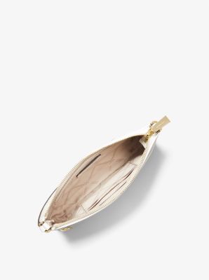 Grande pochette-bracelet Jet&nbsp;Set en cuir grain&eacute;